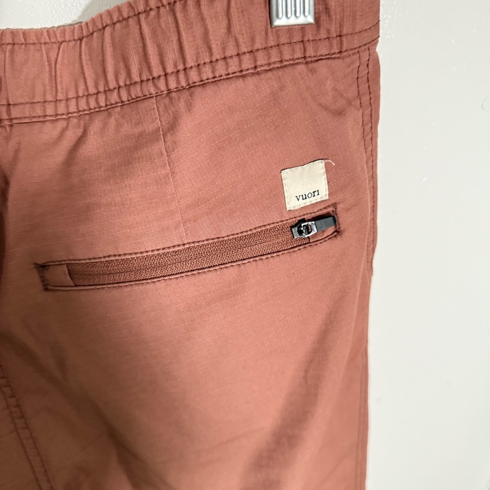 Vuori Wide Leg Cropped Drawstring Pants in Dusty Rose - Picture 10 of 11